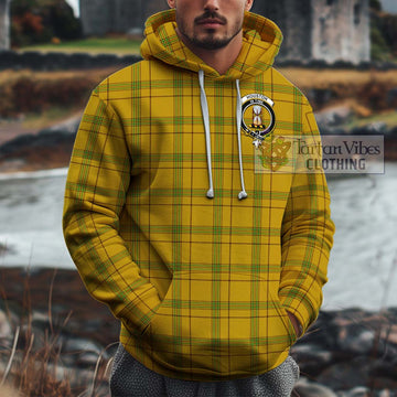 Houston Tartan Cotton Hoodie with Family Crest Zip Hoodie - Tartan Vibes Clothing