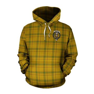 Houston Tartan Cotton Hoodie with Family Crest and Bearded Skull Holding Bottles of Whiskey Pullover Hoodie XS - Tartan Vibes Clothing