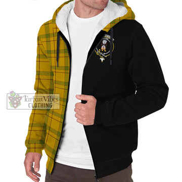 Houston Tartan Sherpa Hoodie with Family Crest and Half Of Me Style Unisex S - Tartan Vibes Clothing