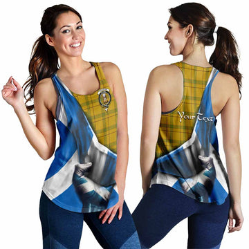 Houston Tartan Women's Racerback Tanks with Family Crest Scotland Patriotic Style 4XL - Tartan Vibes Clothing