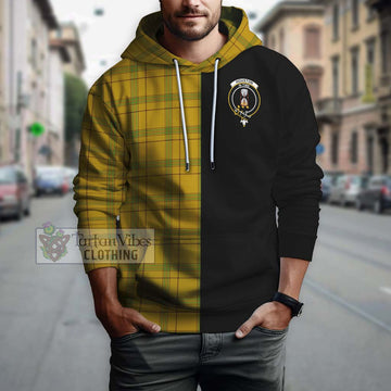 Houston Tartan Hoodie with Family Crest and Half Of Me Style Zip Hoodie - Tartan Vibes Clothing