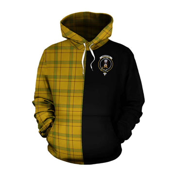 Houston Tartan Cotton Hoodie with Family Crest and Half Of Me Style Pullover Hoodie XS - Tartan Vibes Clothing