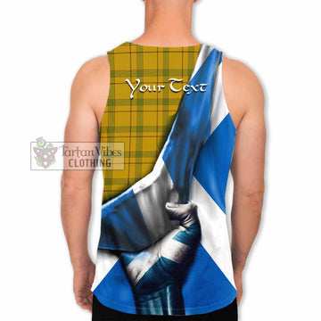 Houston Tartan Men's Tank Top with Family Crest Scotland Patriotic Style - Tartan Vibes Clothing