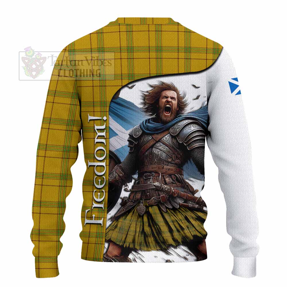 Houston Crest Tartan Knitted Sweater Inspired by the Freedom of Scottish Warrior - Tartan Vibes Clothing