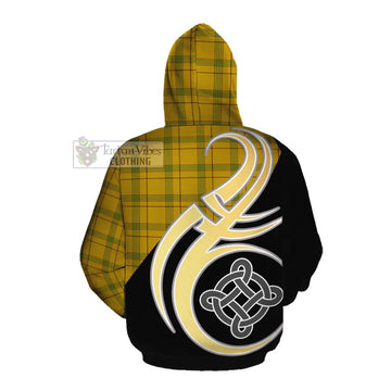 Houston Tartan Cotton Hoodie with Family Crest and Celtic Symbol Style Pullover Hoodie - Tartan Vibes Clothing