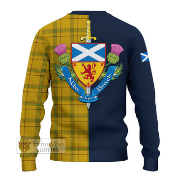 Houston Tartan Ugly Sweater Alba with Scottish Lion Royal Arm Half Style - Tartan Vibes Clothing