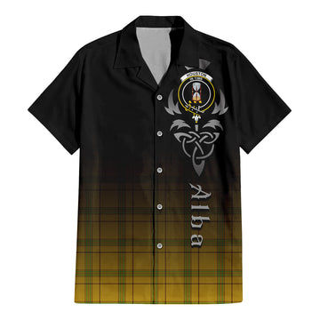 Houston Tartan Hawaiian Shirt Shirt Featuring Alba Gu Brath Family Crest Celtic Inspired - Tartan Vibes Clothing