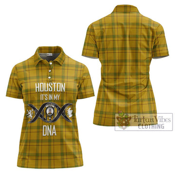 Houston Tartan Women's Polo Shirt with Family Crest DNA In Me Style - Tartan Vibes Clothing