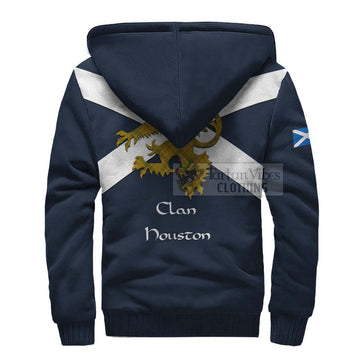 Houston Tartan Lion Rampant Sherpa Hoodie Proudly Display Your Heritage with Alba Gu Brath and Clan Name - Tartan Vibes Clothing