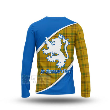 Houston Family Crest Tartan Long Sleeve T-Shirt Celebrate Saint Andrew's Day in Style - Tartan Vibes Clothing