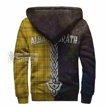 Tartan Vibes Clothing Houston Tartan Family Crest Sherpa Hoodie Alba Gu Brath Be Brave Lion Ancient Style