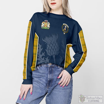 Houston Tartan Sweatshirt with Family Crest and Scottish Thistle Vibes Sport Style