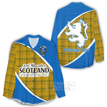Houston Family Crest Tartan Women's Casual Shirt Celebrate Saint Andrew's Day in Style - Tartan Vibes Clothing