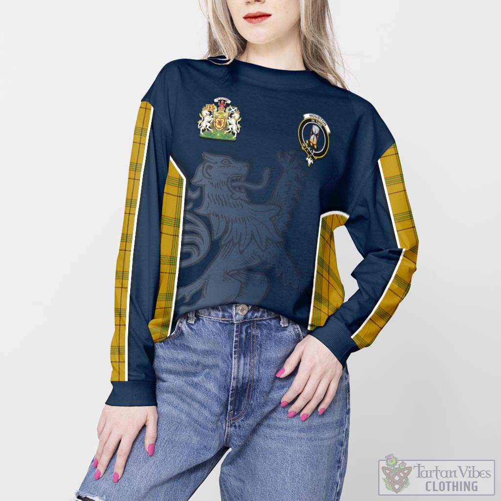 Tartan Vibes Clothing Houston Tartan Sweater with Family Crest and Lion Rampant Vibes Sport Style