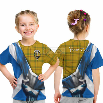 Houston Tartan Kid T-Shirt with Family Crest Scotland Patriotic Style - Tartan Vibes Clothing