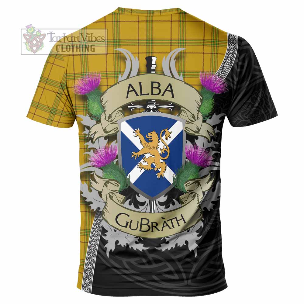 Houston Tartan Family Crest T-Shirt Lion Rampant Royal Thistle Shield Celtic Inspired - Tartan Vibes Clothing