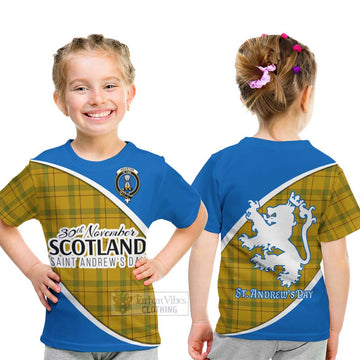 Houston Family Crest Tartan Kid T-Shirt Celebrate Saint Andrew's Day in Style - Tartan Vibes Clothing