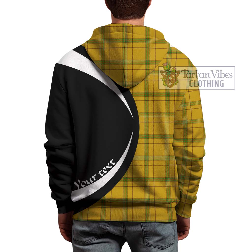 Houston Tartan Hoodie with Family Crest Circle Style - Tartan Vibes Clothing