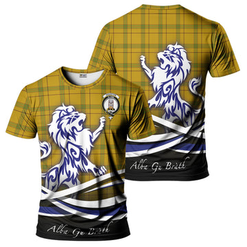 Houston Tartan T-Shirt with Alba Gu Brath Regal Lion Emblem