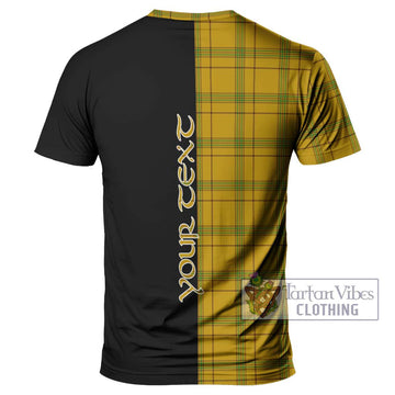 Houston Tartan T-Shirt with Family Crest and Half Of Me Style - Tartan Vibes Clothing