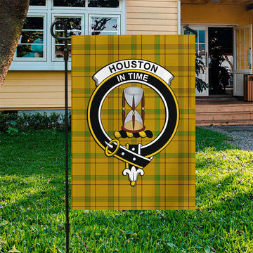 Houston Tartan Garden Flag with Family Crest