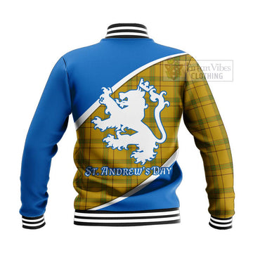 Houston Family Crest Tartan Baseball Jacket Celebrate Saint Andrew's Day in Style - Tartan Vibes Clothing