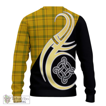 Houston Tartan Ugly Sweater with Family Crest and Celtic Symbol Style - Tartan Vibes Clothing