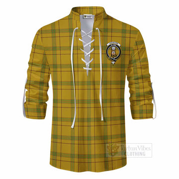Houston Tartan Ghillie Kilt Shirt with Family Crest DNA In Me Style - Tartan Vibes Clothing
