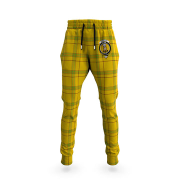 Houston Tartan Joggers Pants with Family Crest