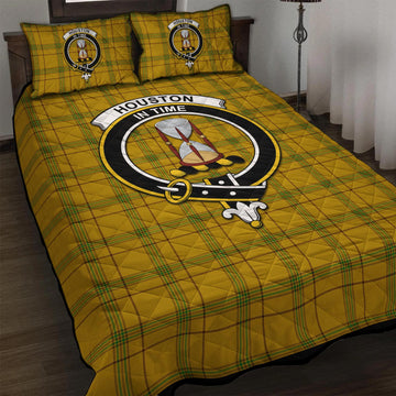 Houston Tartan Quilt Bed Set with Family Crest - Tartan Vibes Clothing