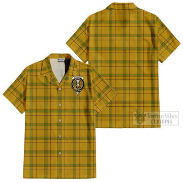 Houston Tartan Cotton Hawaiian Shirt with Family Crest - Tartan Vibes Clothing