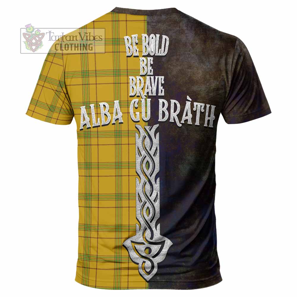 Houston Tartan Family Crest T-Shirt Alba Gu Brath Be Brave Lion Ancient Style - Tartan Vibes Clothing