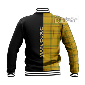 Houston Tartan Baseball Jacket with Family Crest and Half Of Me Style - Tartan Vibes Clothing