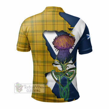 Houston Tartan Family Crest Polo Shirt Scottish Thistle Celtic Inspired - Tartan Vibes Clothing