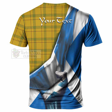 Houston Tartan T-Shirt with Family Crest Scotland Patriotic Style - Tartan Vibes Clothing