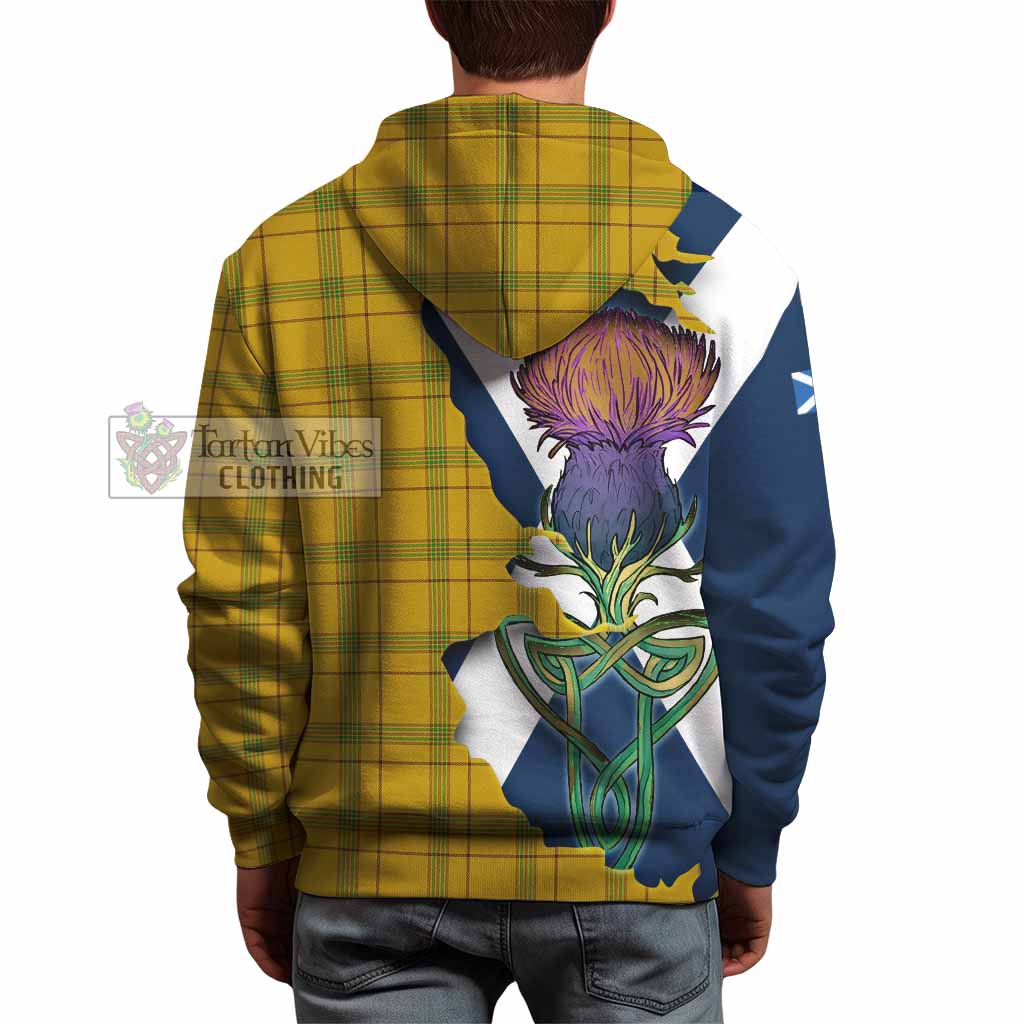 Houston Tartan Family Crest Hoodie Scottish Thistle Celtic Inspired - Tartan Vibes Clothing