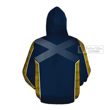 Houston Tartan Cotton Hoodie with Family Crest and Lion Rampant Vibes Sport Style Pullover Hoodie - Tartan Vibes Clothing
