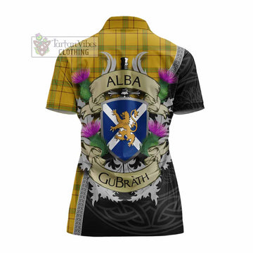 Houston Tartan Family Crest Women's Polo Shirt Lion Rampant Royal Thistle Shield Celtic Inspired - Tartan Vibes Clothing