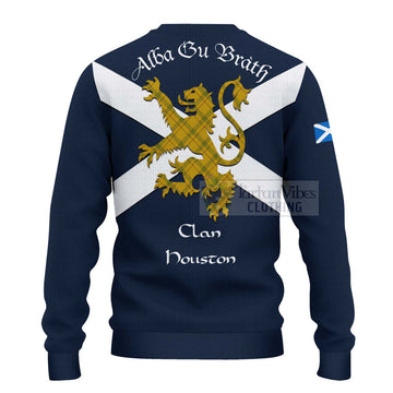 Houston Tartan Lion Rampant Ugly Sweater Proudly Display Your Heritage with Alba Gu Brath and Clan Name - Tartan Vibes Clothing