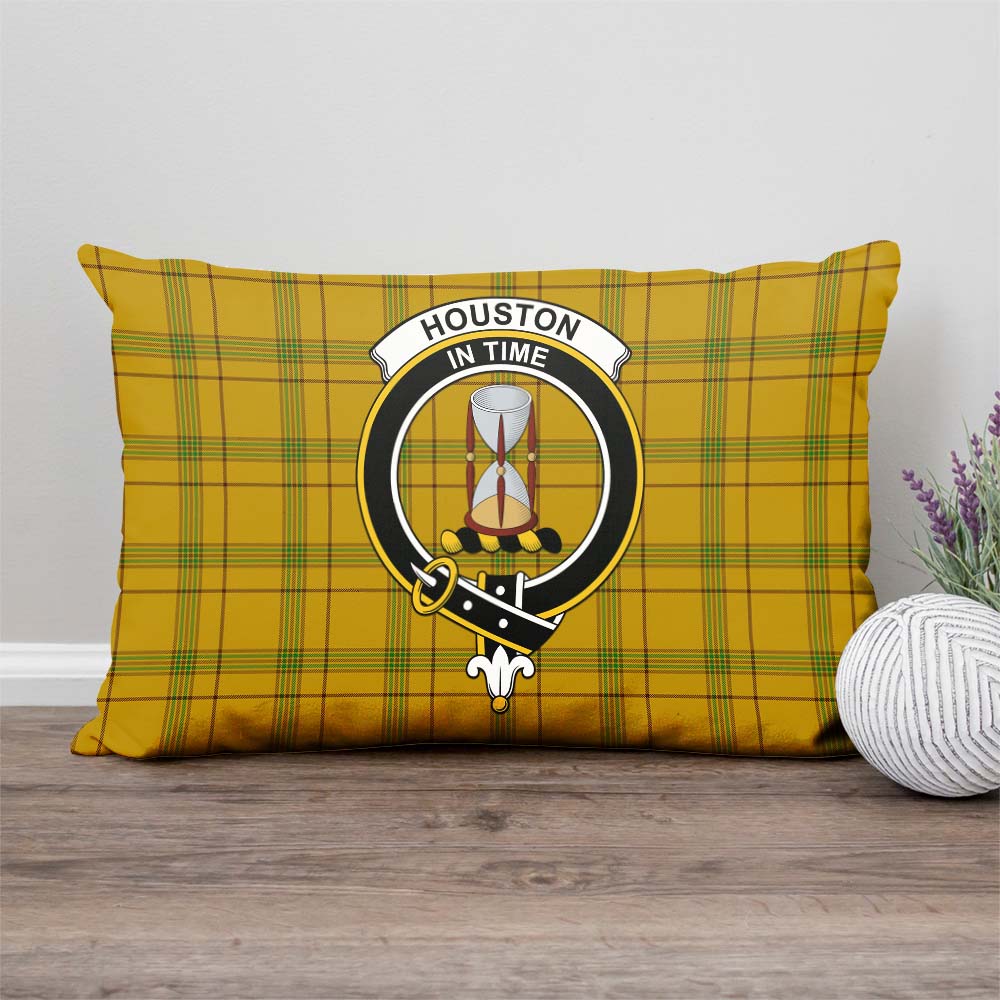Houston Tartan Pillow Cover with Family Crest - Tartan Vibes Clothing