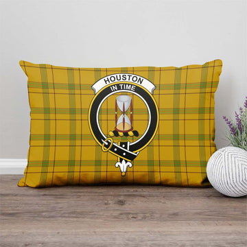Houston Tartan Pillow Cover with Family Crest - Tartan Vibes Clothing