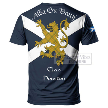 Houston Tartan Lion Rampant T-Shirt Proudly Display Your Heritage with Alba Gu Brath and Clan Name - Tartan Vibes Clothing