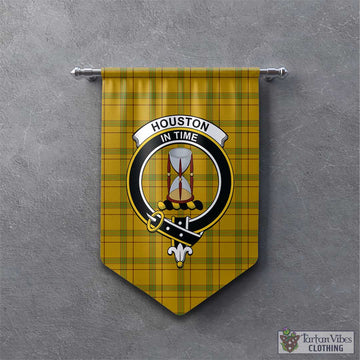 Houston Tartan Gonfalon, Tartan Banner with Family Crest - Tartan Vibes Clothing