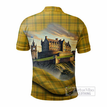 Tartan Vibes Clothing Houston Tartan Family Crest Polo Shirt with Scottish Ancient Castle Stype