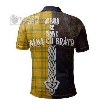 Houston Tartan Family Crest Polo Shirt Alba Gu Brath Be Brave Lion Ancient Style - Tartan Vibes Clothing