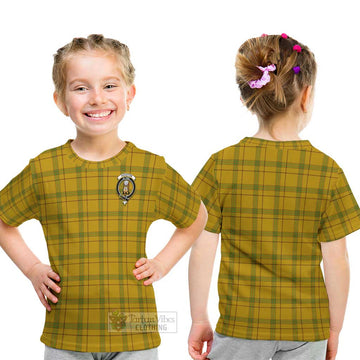 Houston Tartan Kid T-Shirt with Family Crest - Tartan Vibes Clothing