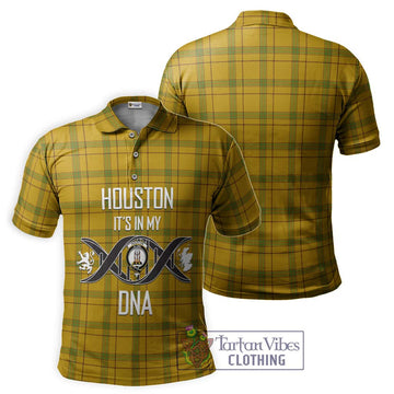 Houston Tartan Polo Shirt with Family Crest DNA In Me Style - Tartan Vibes Clothing