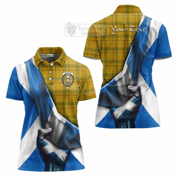 Houston Tartan Women's Polo Shirt with Family Crest Scotland Patriotic Style - Tartan Vibes Clothing