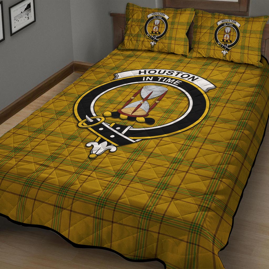 Houston Tartan Quilt Bed Set with Family Crest - Tartan Vibes Clothing