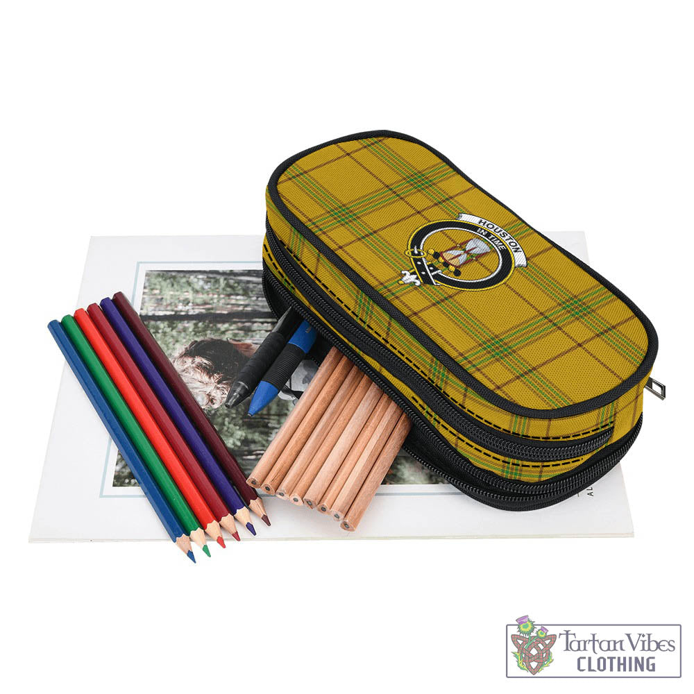 Houston Tartan Pen and Pencil Case with Family Crest - Tartan Vibes Clothing